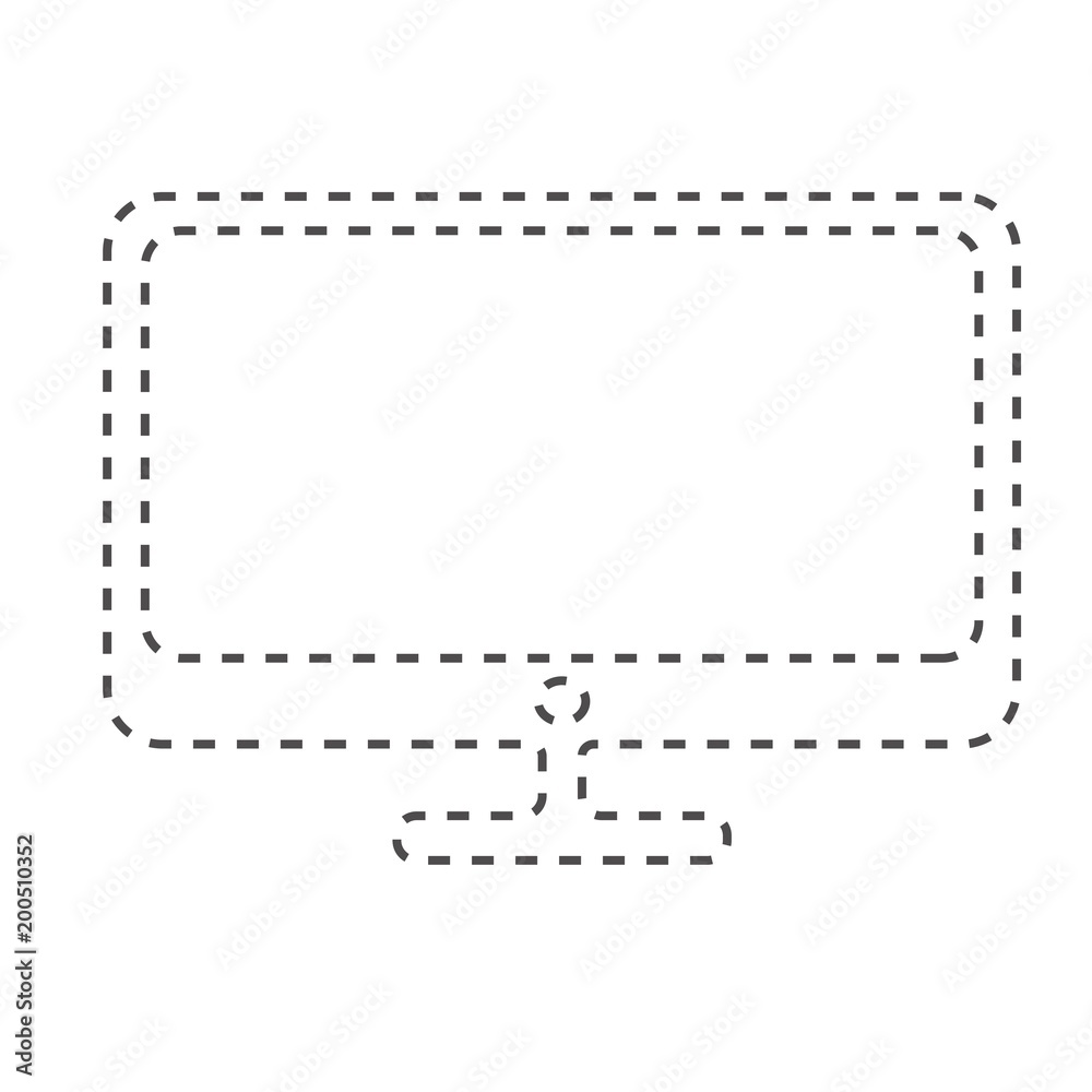 TV line icon. Vector illustration on white background.