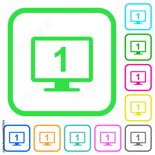 Primary display vivid colored flat icons