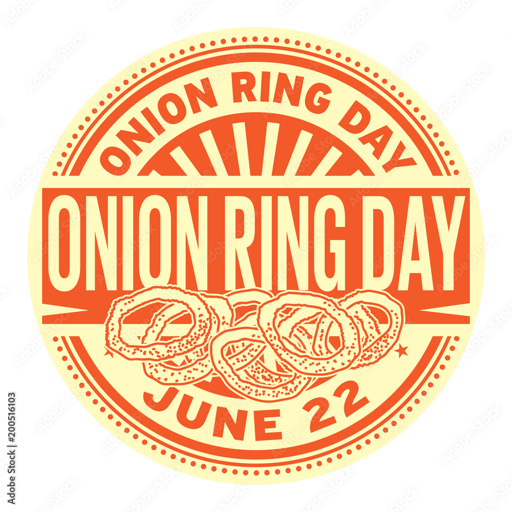 Obraz premium Onion Ring Day stamp