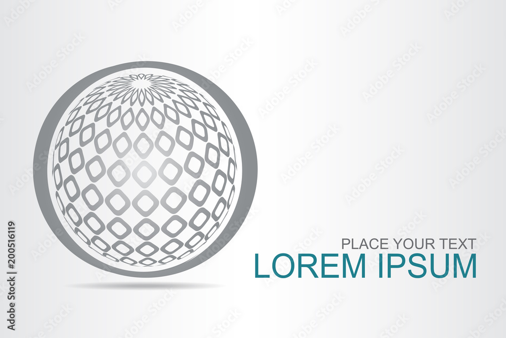 Abstract technology logo stylized spherical surface with abstract shapes. Abstract technology logo stylized spherical surface with abstract shapes.