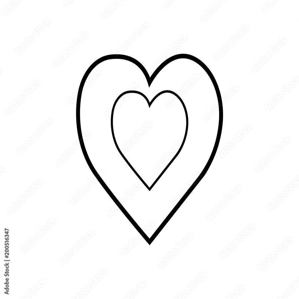 heart love icon isolated on white background heart love icon isolated on white background