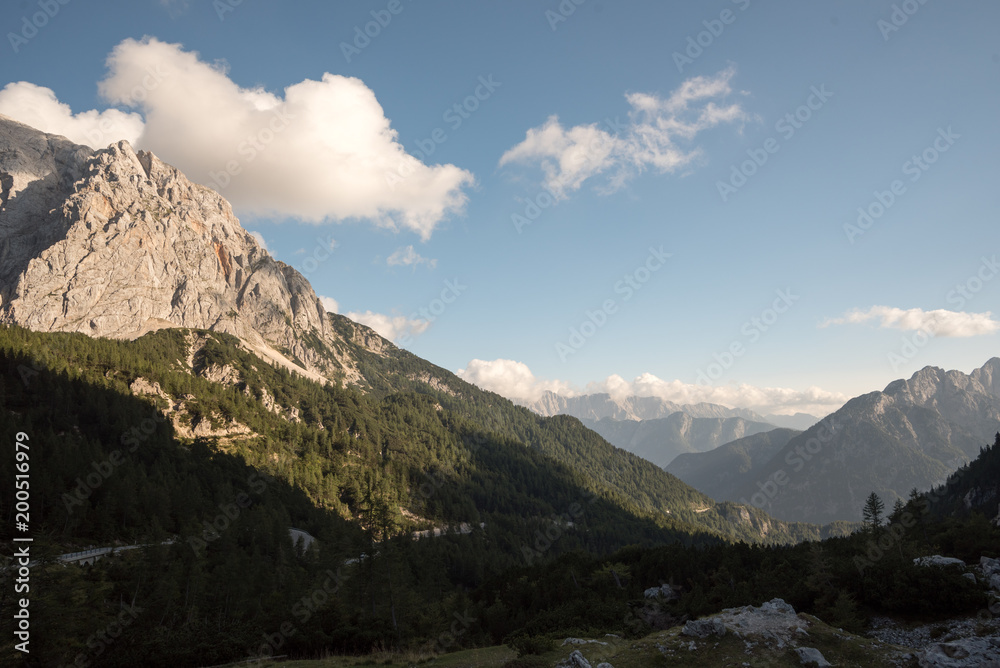Panorama of the Triglav mountain range, Julian Alps, Slovenia