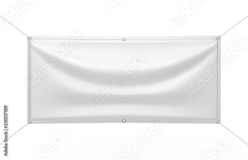 Принти на полотні Blank White Indoor outdoor Fabric & Scrim Vinyl Banner for print design presentation