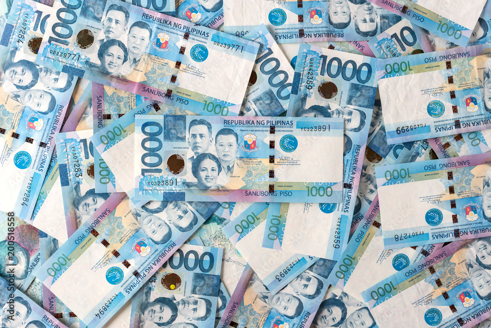 Photo of money in cash of one thousand philippines peso Stock Photo | Adobe  Stock