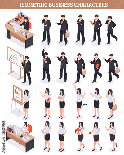 Business Characters Isometric Set
