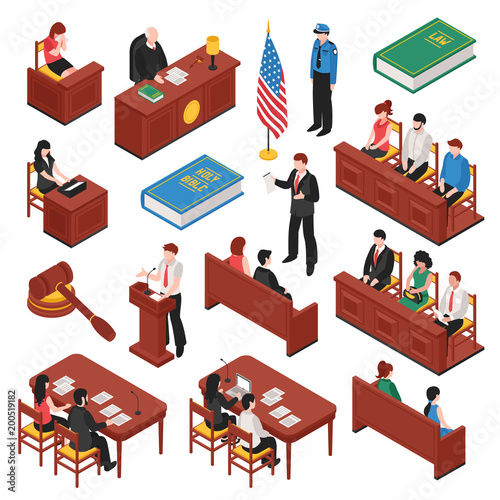 Law And Order Isometric Set
