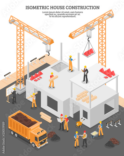 Isometric Construction Vertical Composition