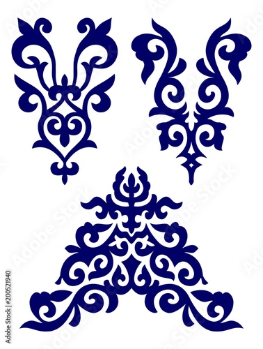 Kazakh elements of ornament, three kinds