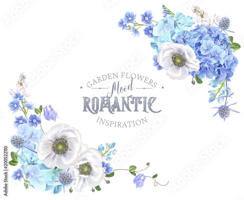 Blue anemone corner banner