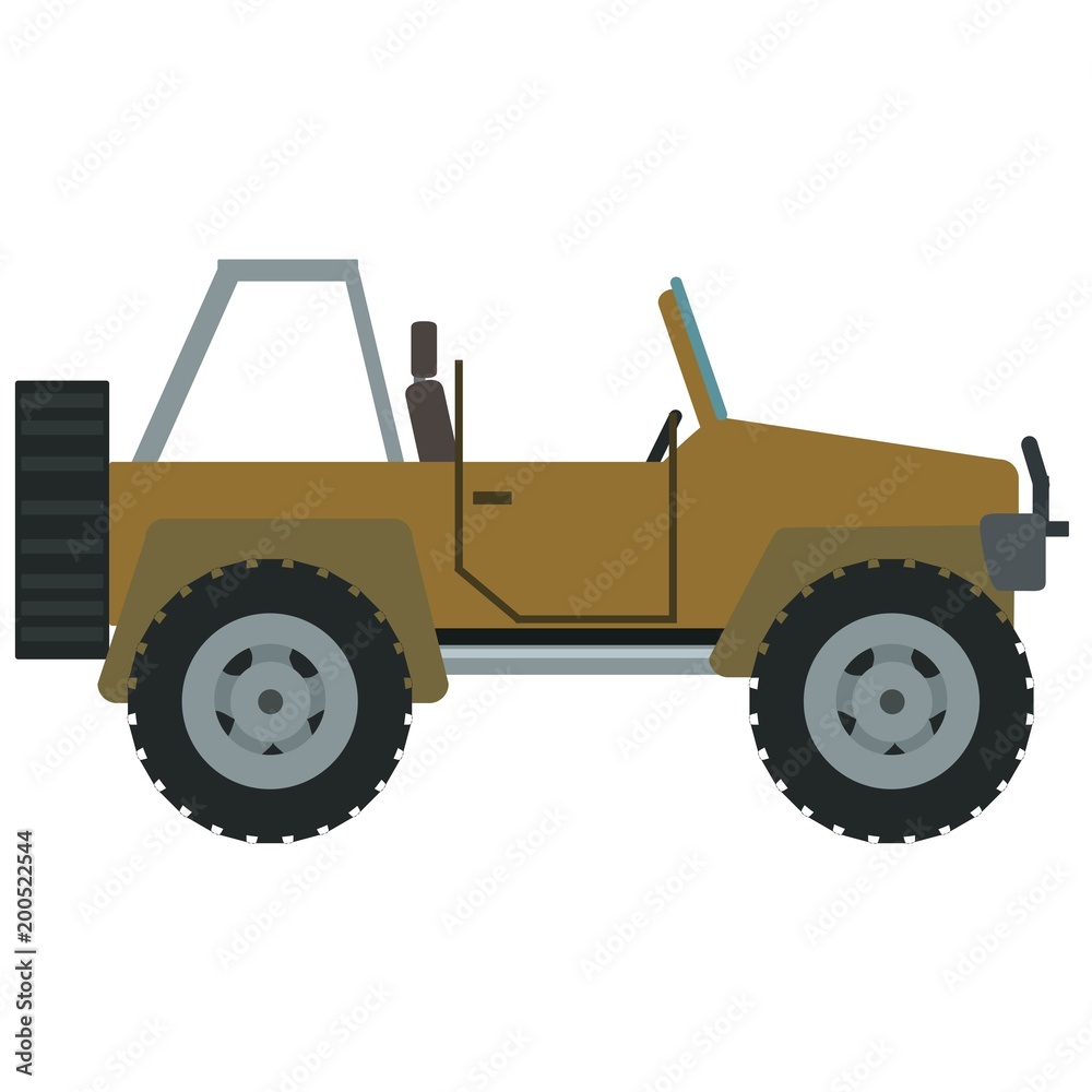 Cartoon off road vehicle illustration on white background Cartoon off road vehicle illustration on white background