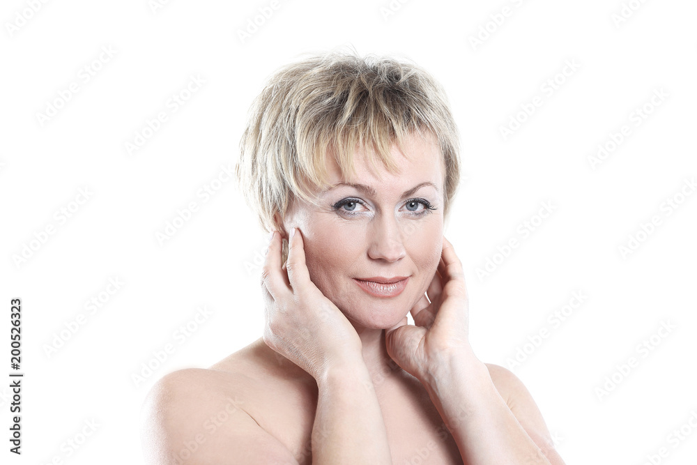 portrait face of a stylish woman with daily makeup portrait face of a stylish woman with daily makeup