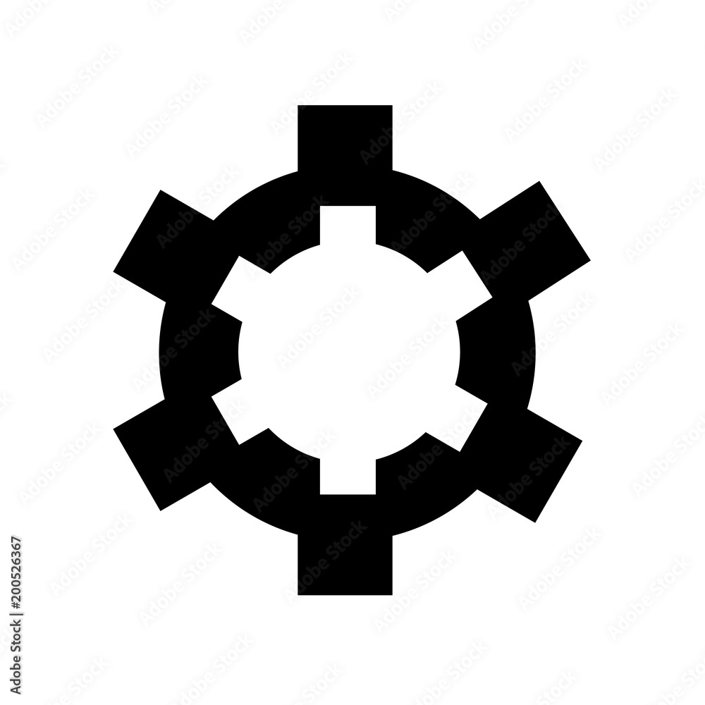 Settings icon isolated on white background Settings icon isolated on white background
