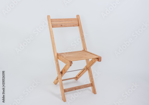 folding wooden chair isolated