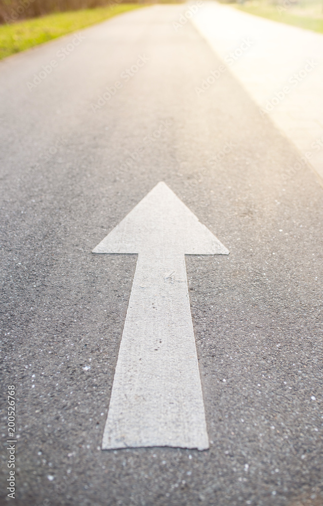 arrow marking pointing ahead on road surface arrow marking pointing ahead on road surface