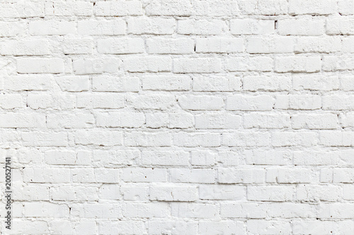 white painted brick wall