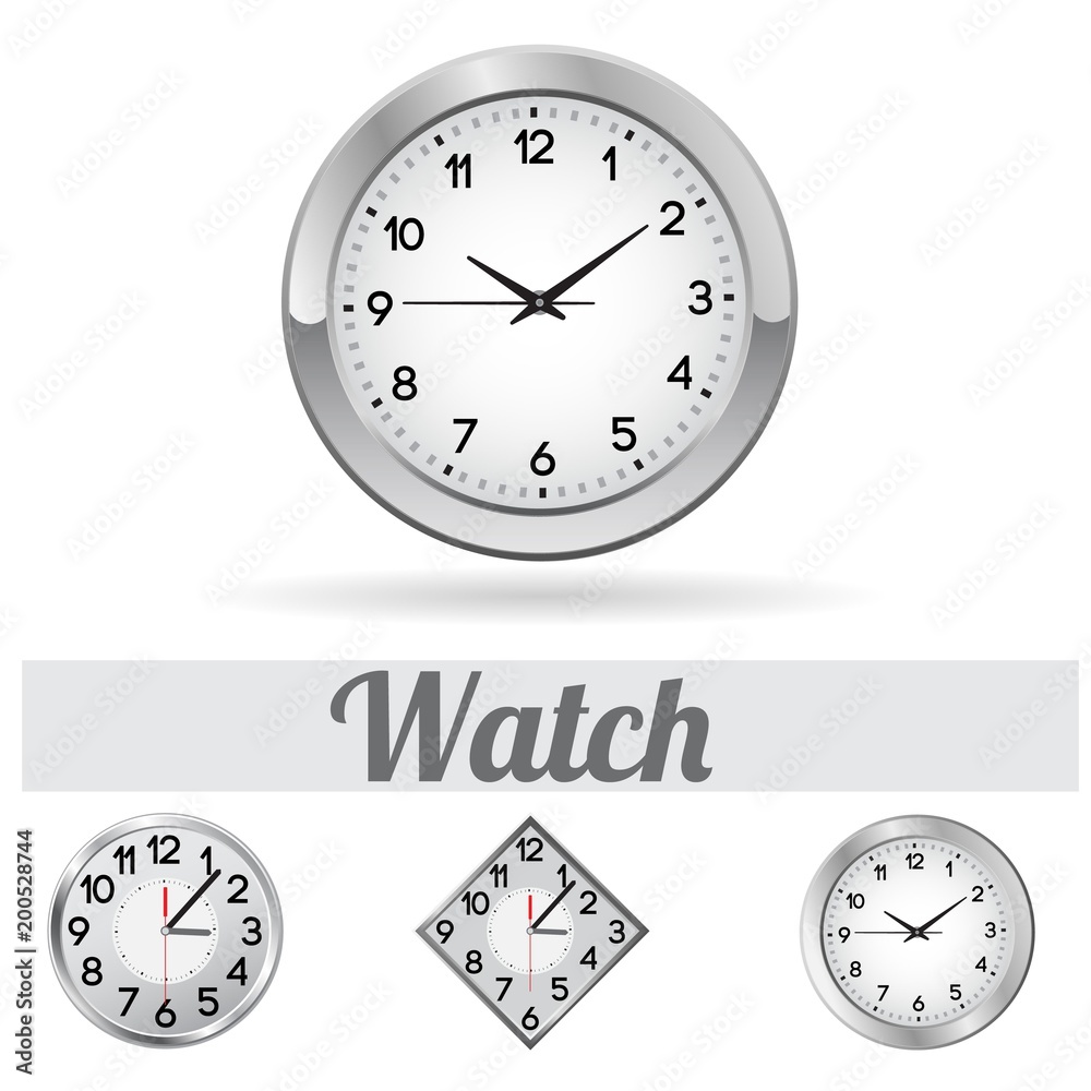 Witch. Clock. Time control. Stock Vector