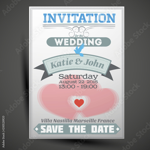 Wedding invitation card