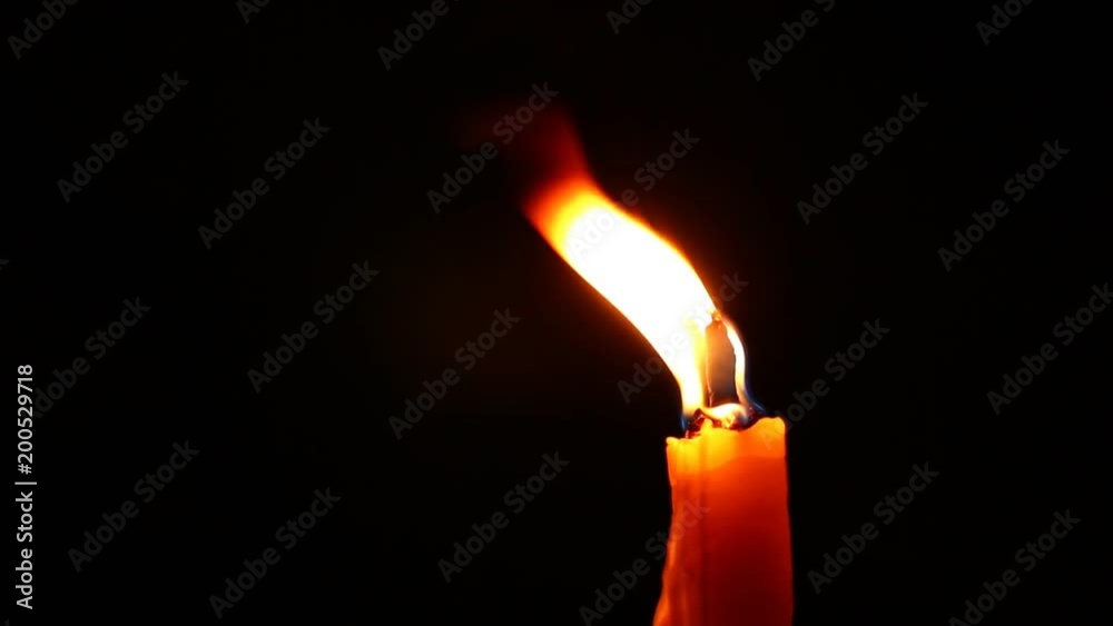 Fire frame of candle in the dark night Fire frame of candle in the dark night
