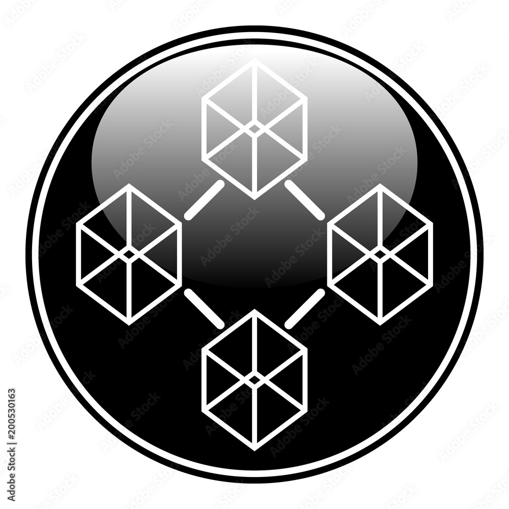 Blockchain technology icon. Blockchain technology icon.