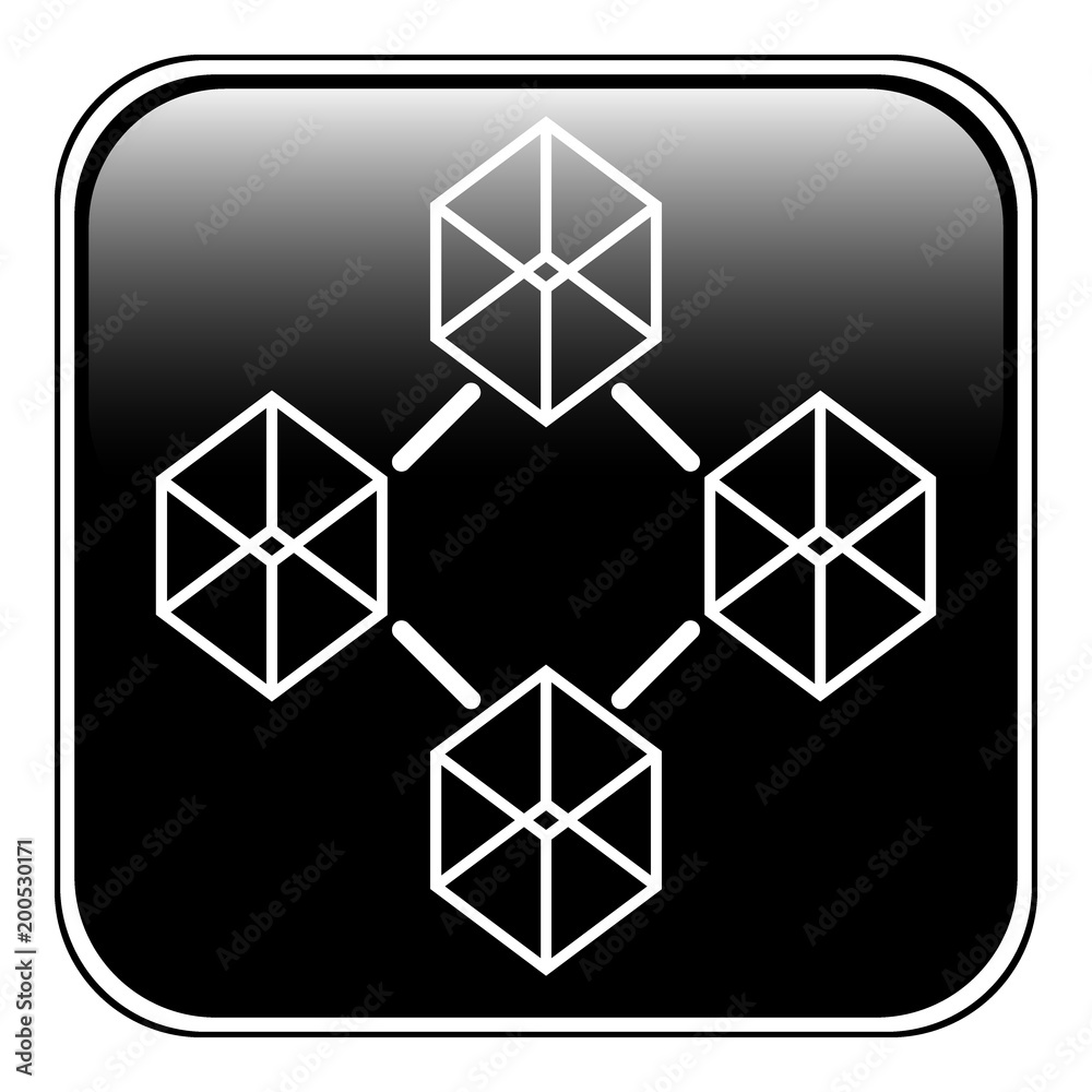 Blockchain technology icon. Blockchain technology icon.