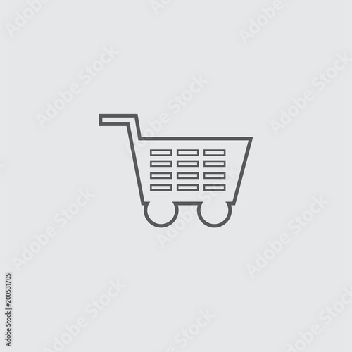 shopping card icon isolated on white background