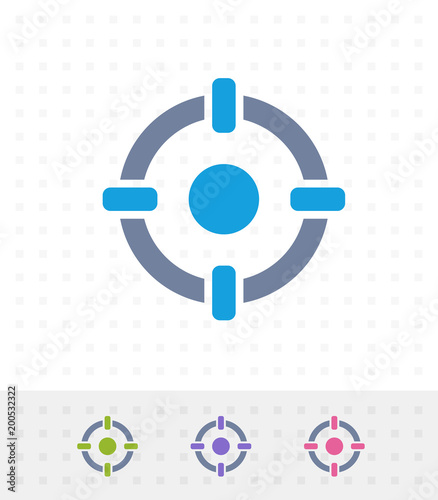Cross-Hairs - Tap Duo Icons. A professional, pixel-perfect icon.