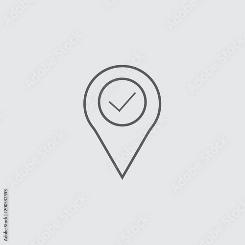 Free Download location pin icon isolated on white background - GFXLoad