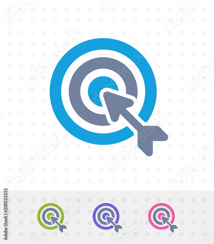 Target & Arrow - Tap Duo Icons. A professional, pixel-perfect icon.