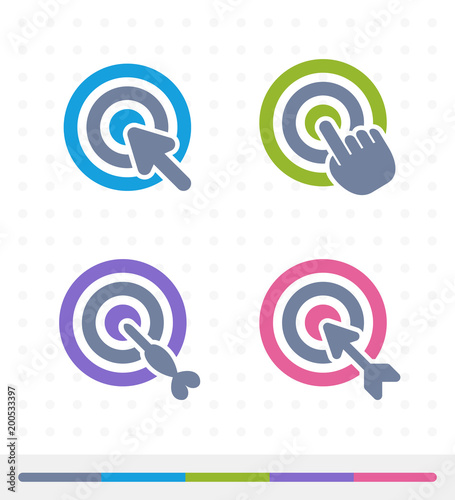 Targets & Pointers - Tap Duo Icons. A set of 4 professional, pixel-perfect icons.