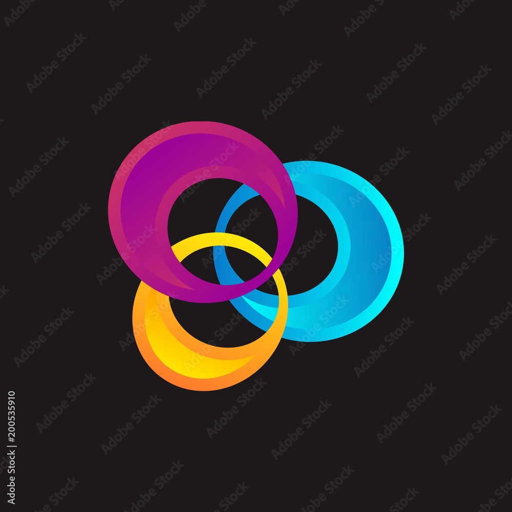3 circle logo design for element 3 circle logo design for element