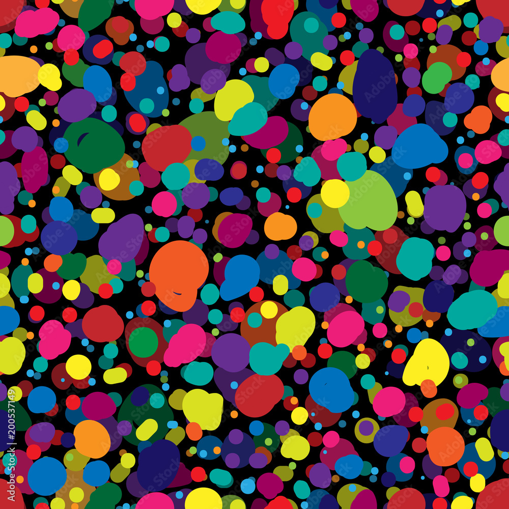 Seamless repeating pattern of color spots