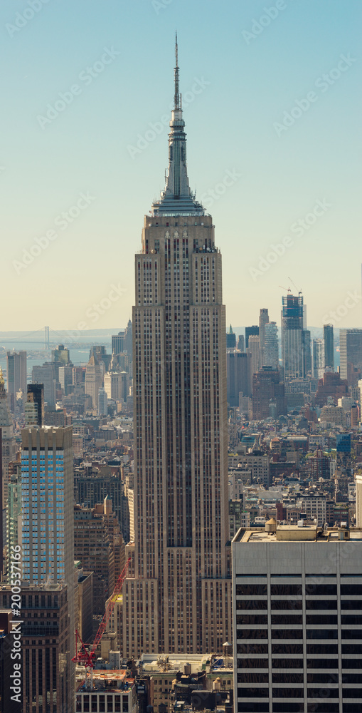 Obraz premium Widok na panoramę Manhattanu w Nowym Jorku