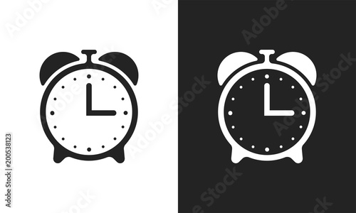Alarm clock vector flat icons