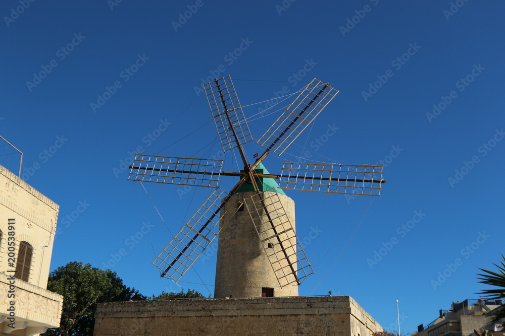 Maltese windmill, Gozo, Malta