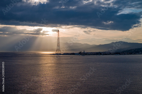 Sea scenes in the bay of Trapani, Sicily island