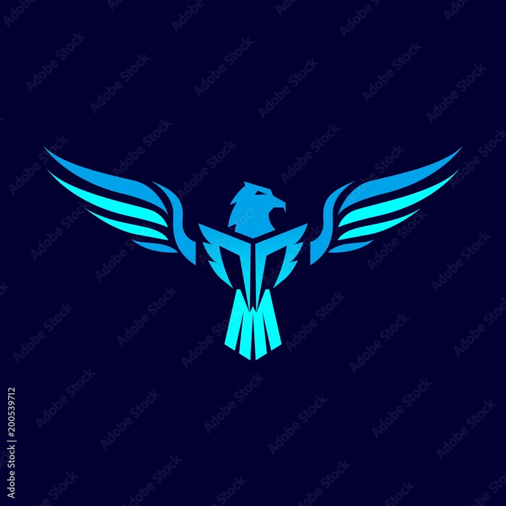 Fototapeta premium eagle logo design with wing
