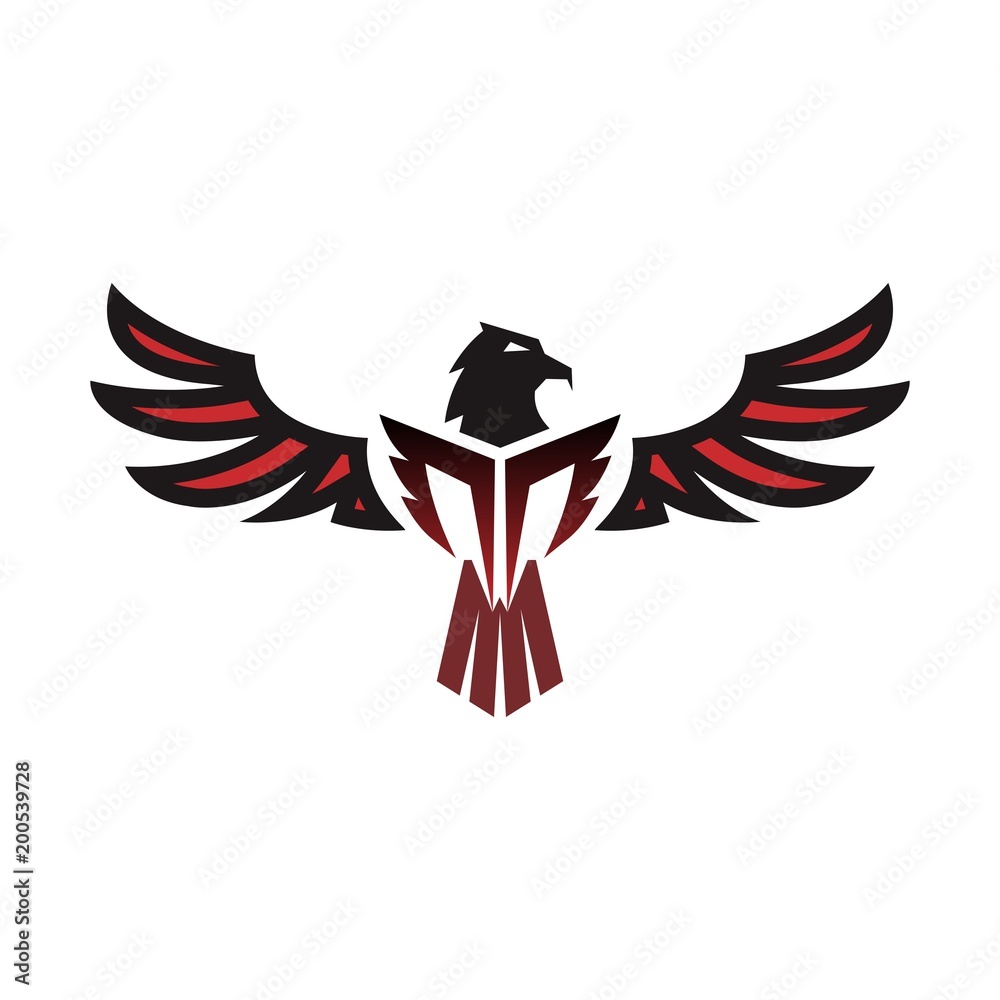Fototapeta premium eagle logo design with wing