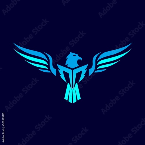 eagle logo design with wing