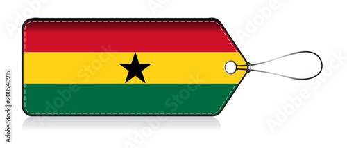 Ghanaian flag label, Made in Ghana