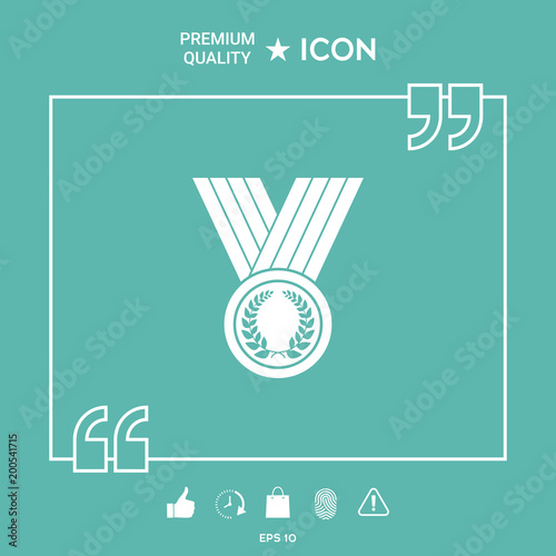 Medal with Laurel wreath, icon