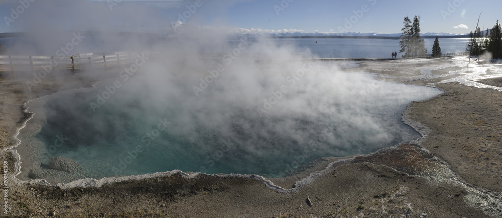 west thumb geyser in Yellowstone national park