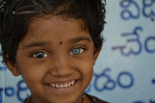 Fotografie Ojos de india; azul y marrón; contrastes