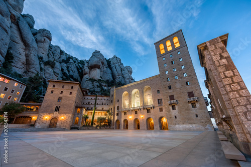 Monastery of Montserrat in the blue hour