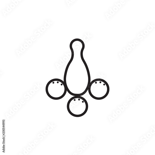 bowling ball icon isolated on white background
