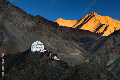 Namgyal tsemo monastery at Ladakh, Jammu and Kashmir, india. photo