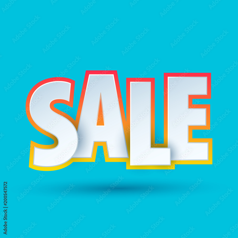 Sale banner template design. Special offer, colourful letters for shopping, mall, trade, retail. Typography Sale banner template design. Special offer, colourful letters for shopping, mall, trade, retail. Typography