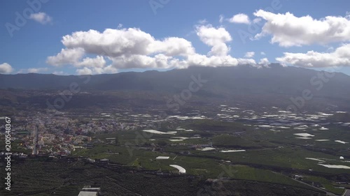 Beautiful View over the Cities Los Llanos de Aridane and Puerto Naos at La Palma / Canary Islands photo
