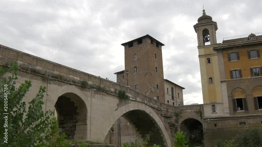 Ponte Fabricio and Chiesa di San Giovani Calibita Ponte Fabricio and Chiesa di San Giovani Calibita