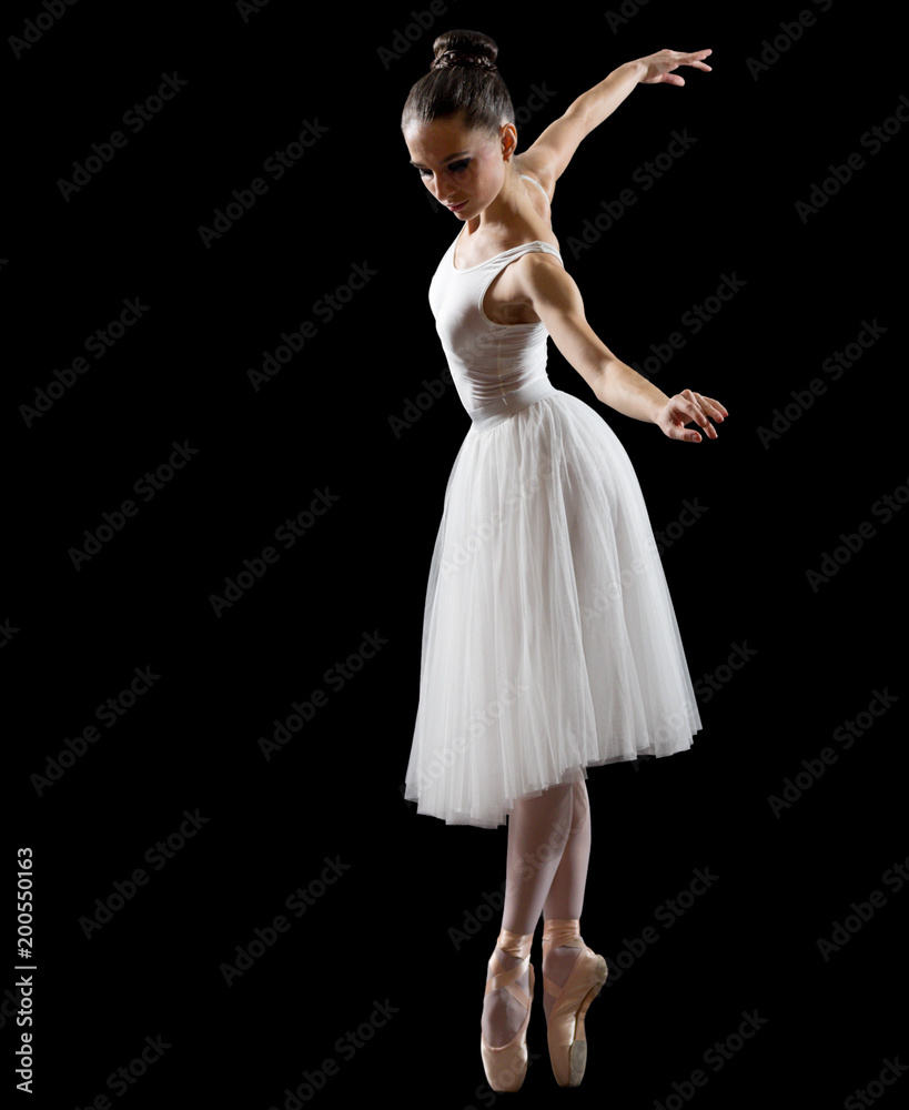 Naklejka premium Young ballerina isolated
