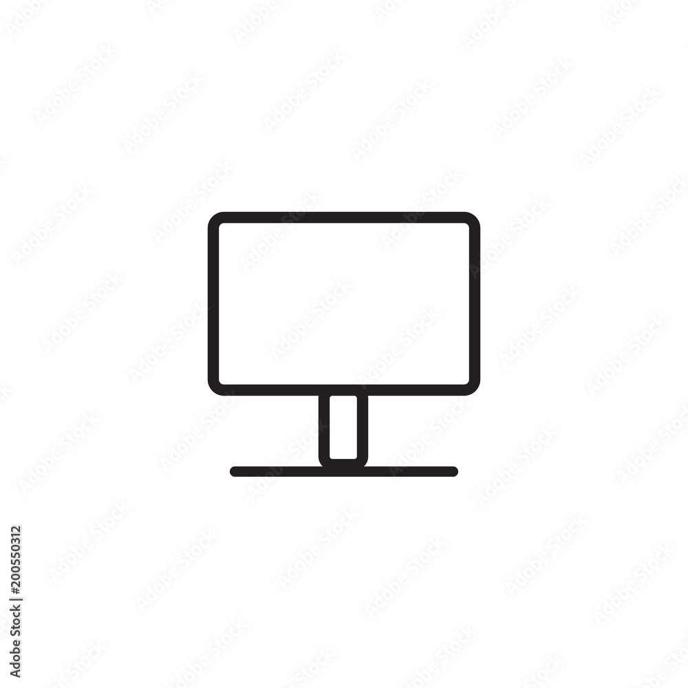 monitor icon isolated on white background monitor icon isolated on white background
